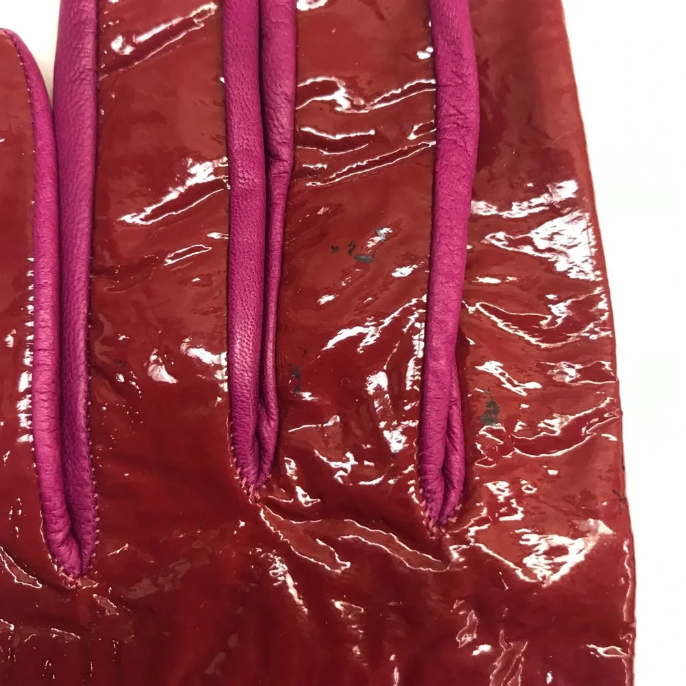 Portolano Patent Leather Driving Gloves